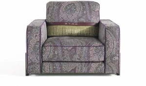 ETRO Home Interiors Кресло с обивкой из ткани с подлокотниками Klee E.kl2.221.a