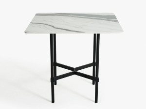 Высокий квадратный садовый стол с керамической столешницей