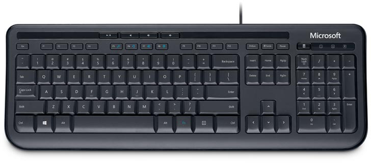 ANB-00018 wired keyboard 600, black Microsoft Santreyd 