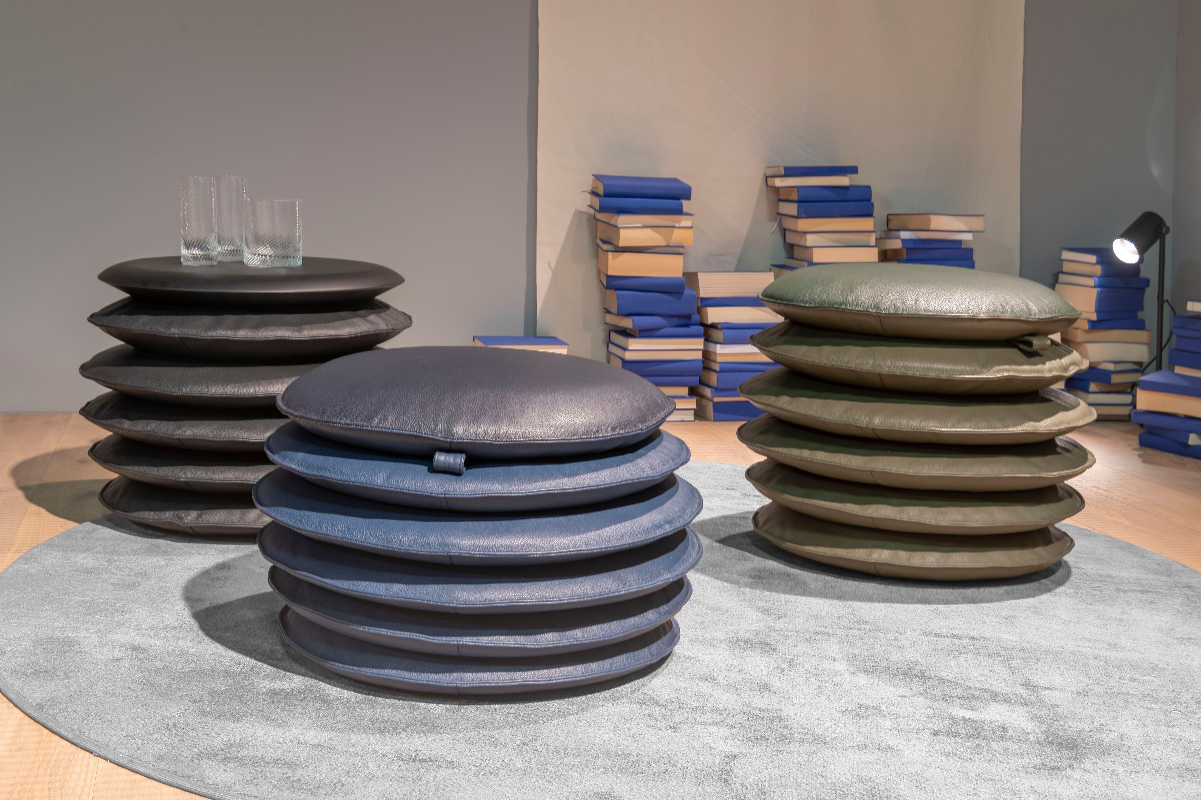 Круглый кожаный пуф de Sede DS-5050 MACARON ARCH-00121217 - Вид №5