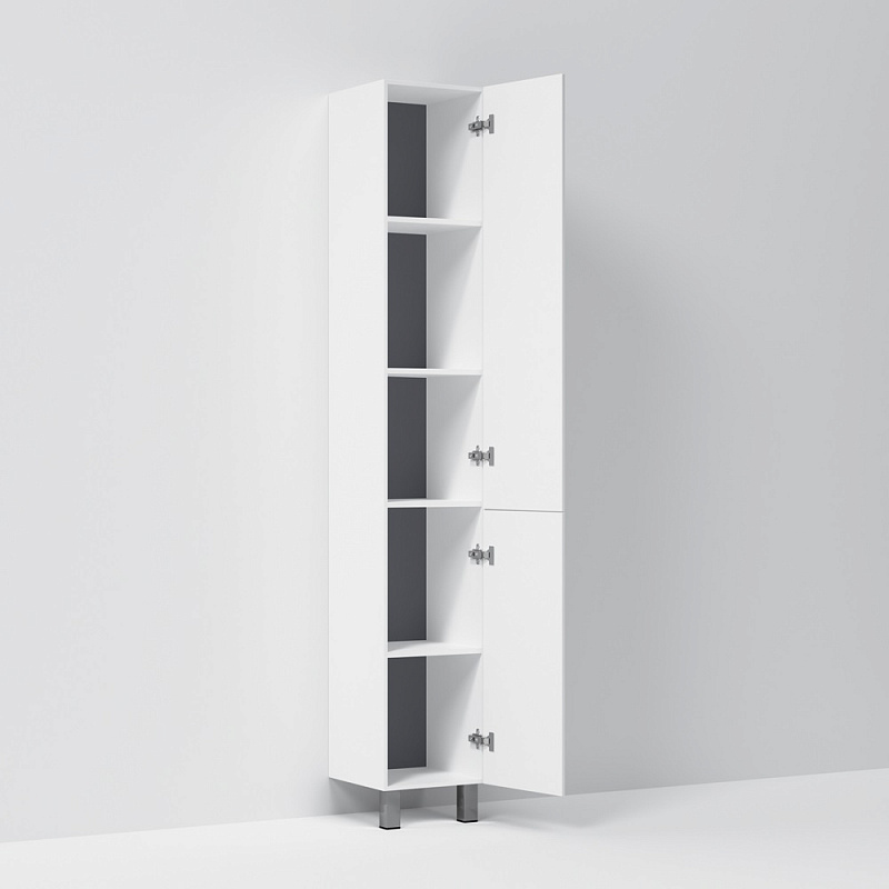 M90CSR0306WG шкаф-колонна напольный правый 30 см двери push-to-open цвет: белый глянец AM.PM Gem - Вид №2