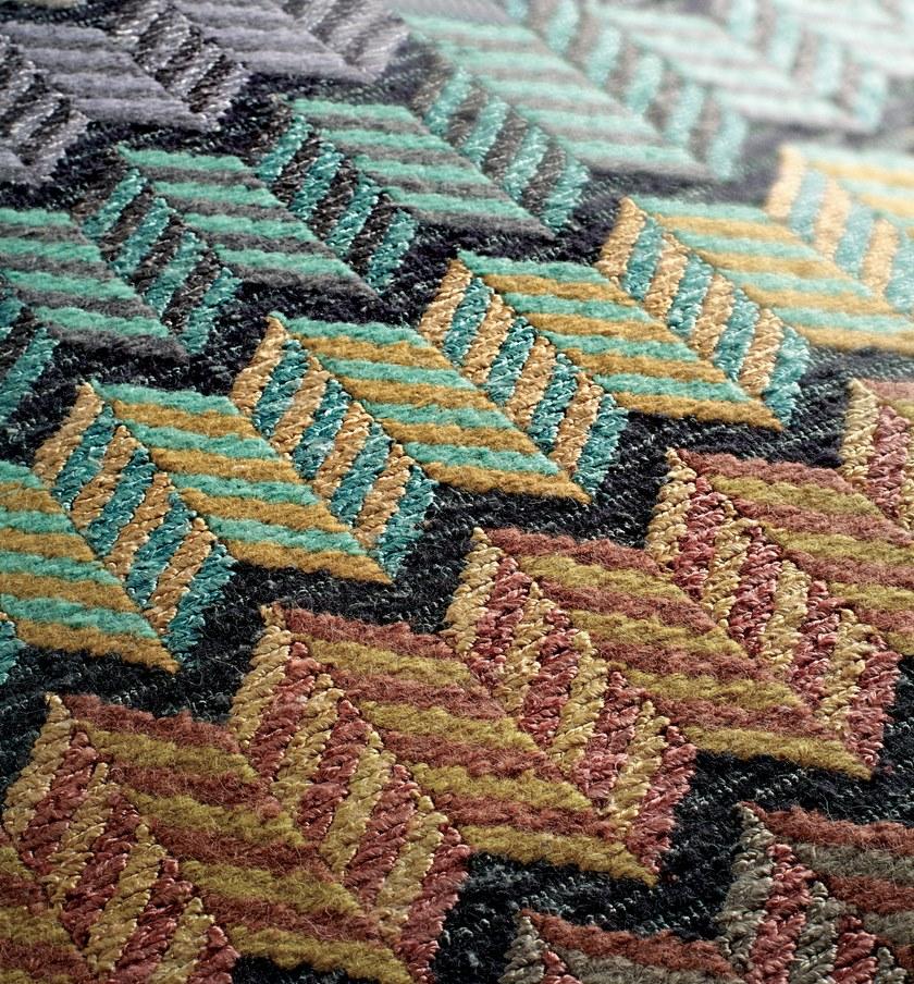 MissoniHome Шерстяной коврик ручной работы с разноцветным шевроном sun-id-1472537 - Вид №1