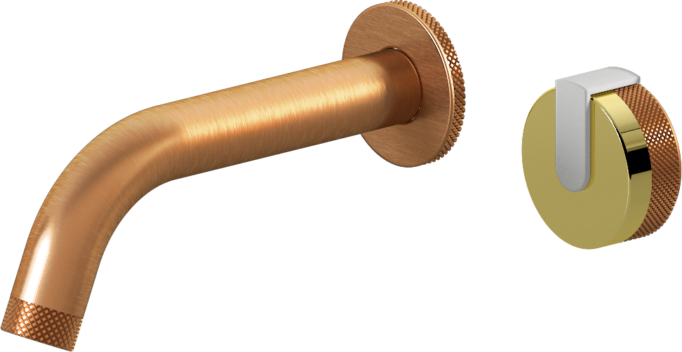 E-11535-R1PB-L1WT-BRG Настенный прогрессивный смеситель скрытого монтажа для раковины GRAFF MOD+