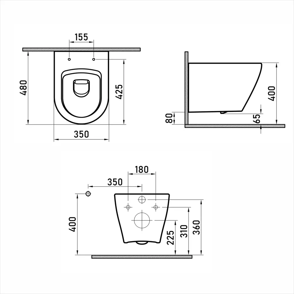 Комплект инсталляция с унитазом Berges Line Black с микролифтом клавиша цвет черный STLM-2194524 - Вид №7
