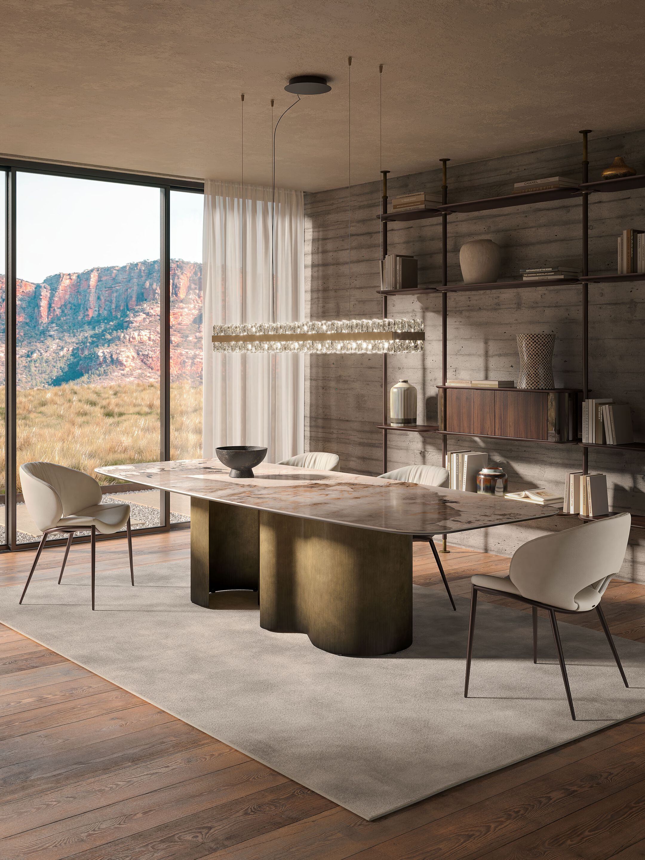 Керамический и стальной бочковый стол Cattelan italia Papel ARCH-00151171 - Вид №4