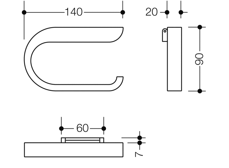 800.21.11090 держатель для туалетной бумаги HEWI System 111 | Polyamid  - Вид №5