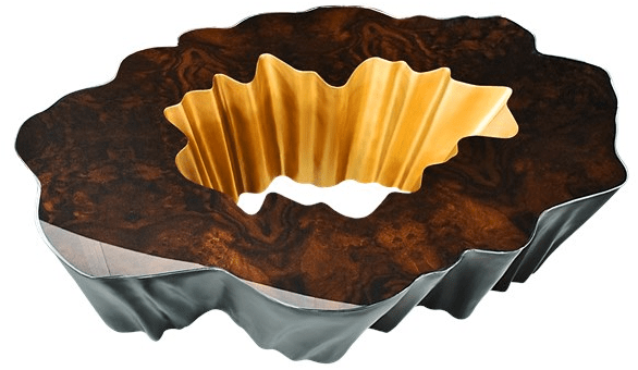 KARPA Журнальный столик из стекловолокна и ореха Gaia K1081 - Вид №1