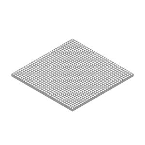 Настил прессованный 1000x1000 мм 33x33/30x2 цвет серый