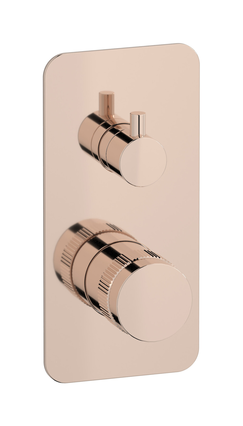 Прогрессивный настенный смеситель для душа на 2 потребителя. WE ARE IB rx310rs Rose Gold Reflex