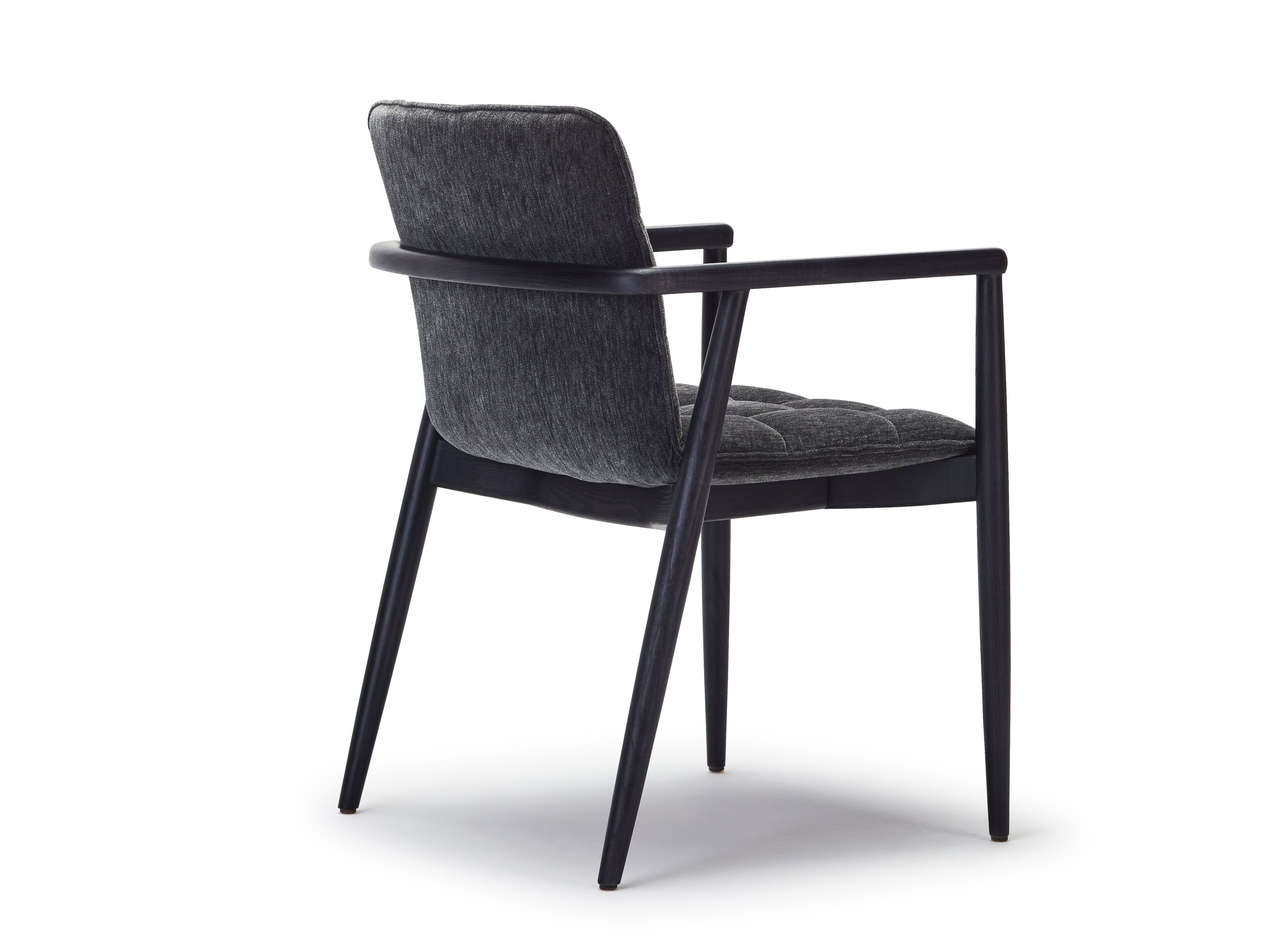 Стул из ткани и ясеня с подлокотниками Papell Design Squarez ARCH-00044537 - Вид №3