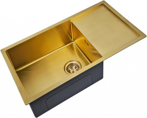 Мойка кухонная ZorG Inox R SZR-7844 BRONZE из нержавеющей стали, бронза