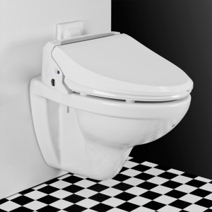 Комплект электронное биде SensPa + подвесной унитаз Jacob Delafon Patio EDV102-00 L-форма Подвесной унитаз Jacob Delafon Patio + JK900CL