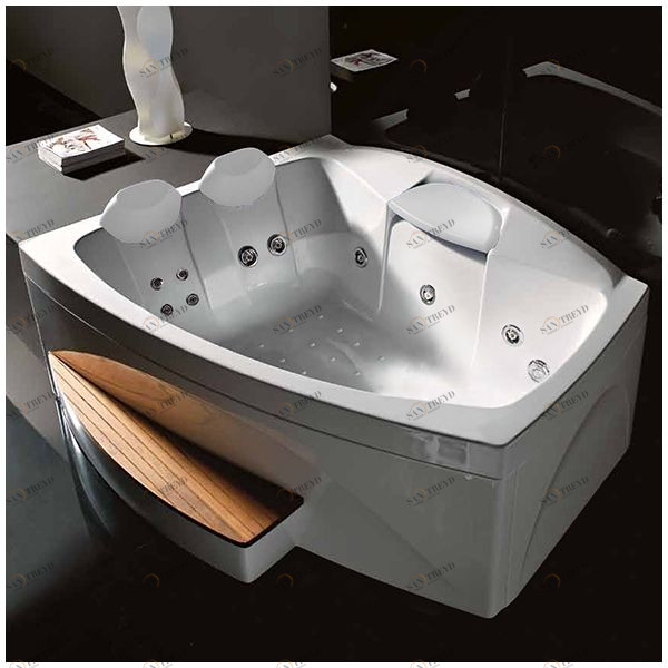 Ванна GRUPPO TREESSE Matrix Slim V763Q большая с подголовником глубокая с гидромассажем и аэромассажем дезинфекцией и пультом ДУ белая ATCV763Q