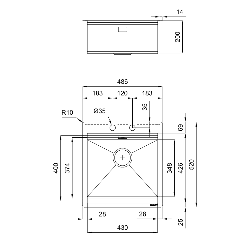 1031050 Мойка Milanello workstation 1031 050 Fosterspa  - Вид №1