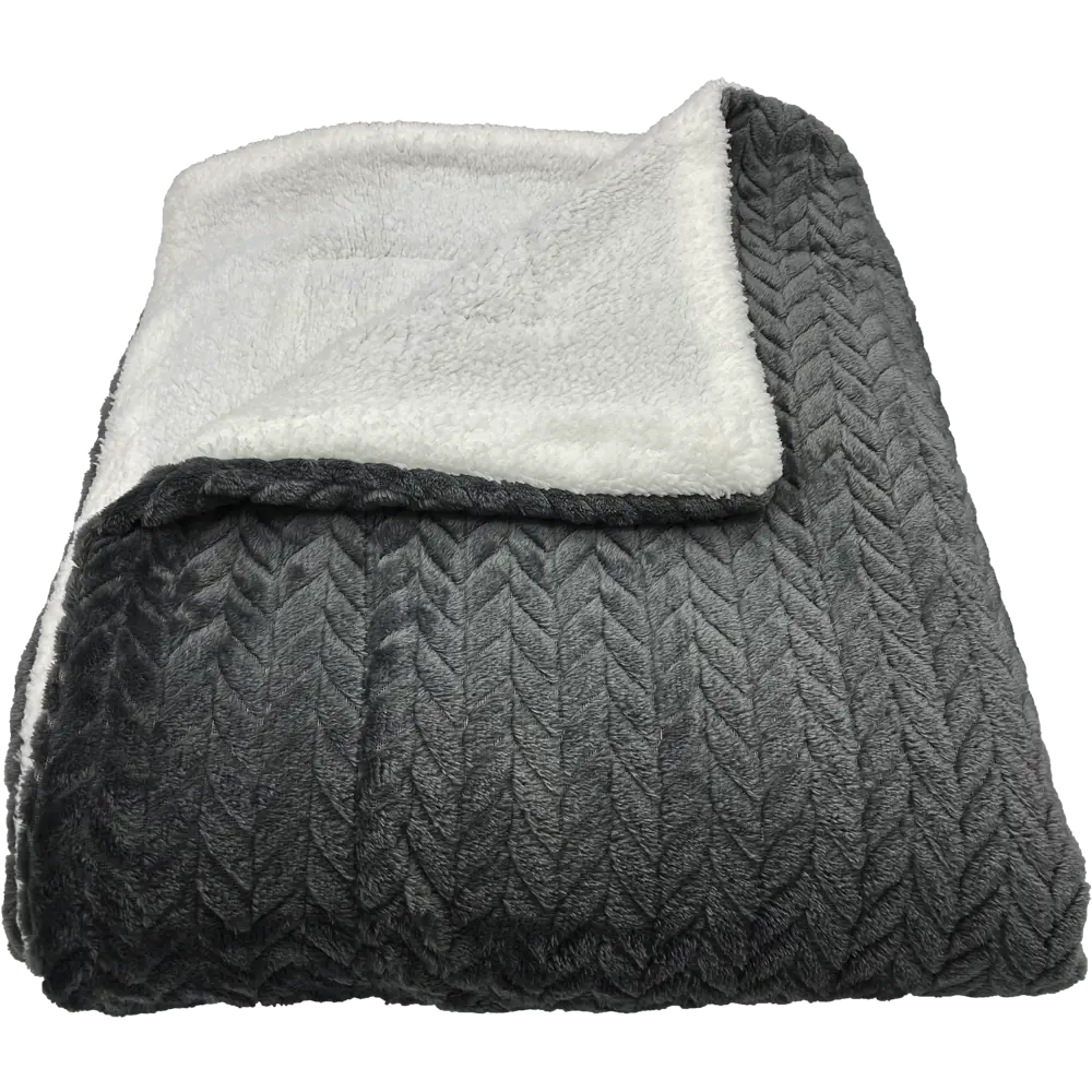 Плед "Ромено" 180x200 см микрофибра цвет темно-серый Ardenza STLM-2033467