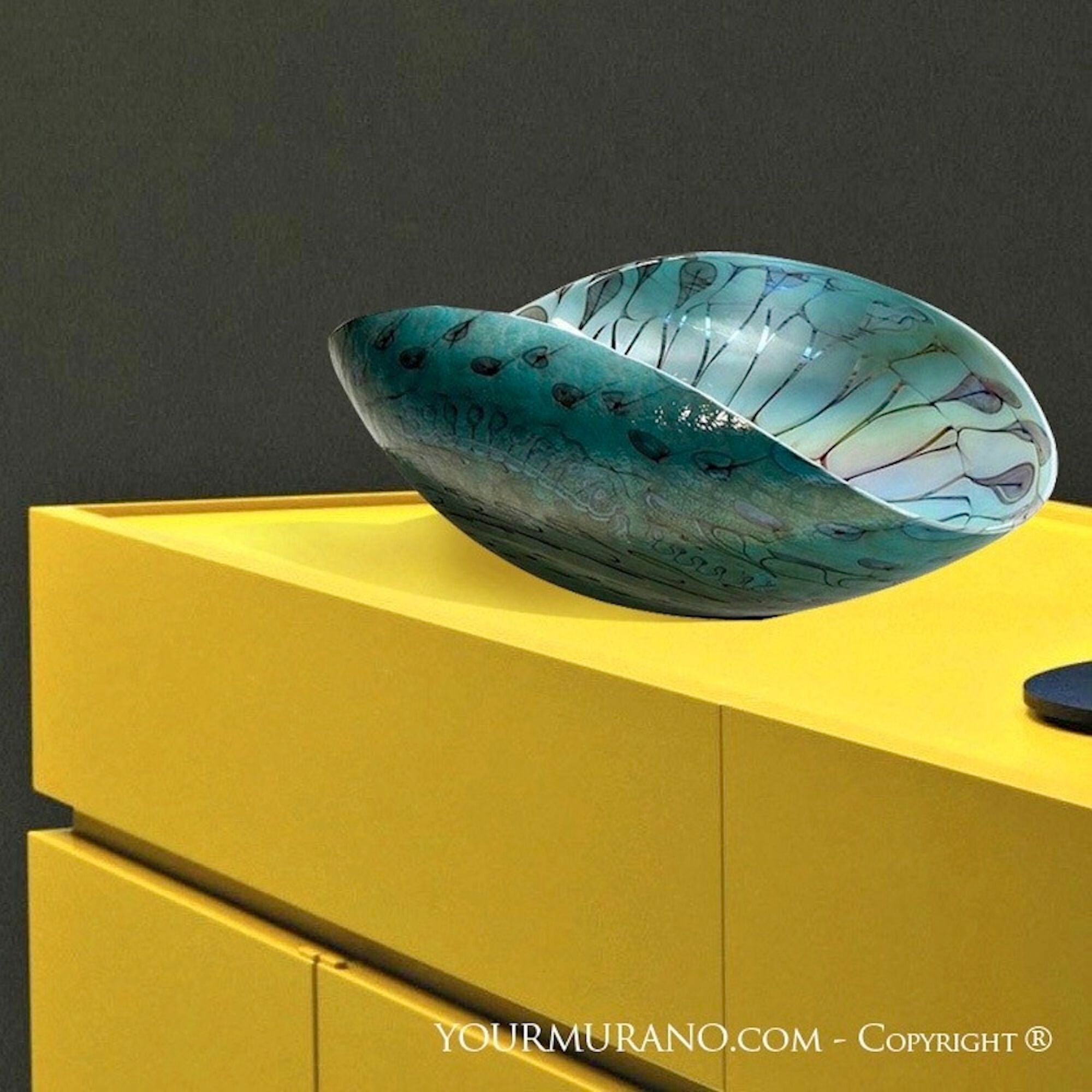 Синие центральные элементы из муранского стекла YourMurano Shell ARCH-00143494 - Вид №1