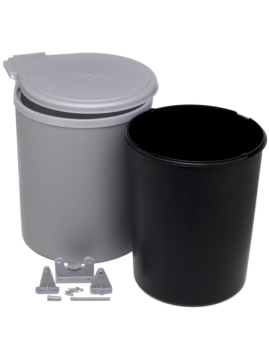 Ведро для мусора на дверцу шкафа Delta 350/13 Grey NAVAKO 10005 - Вид №1