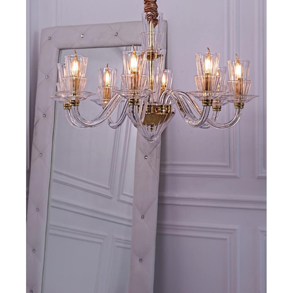 Подвесная люстра Divinare Susana 5122/09 LM-8 DIVINARE ДИЗАЙНЕРСКИЕ, SUSANA 075003 Золотой  - Вид №2