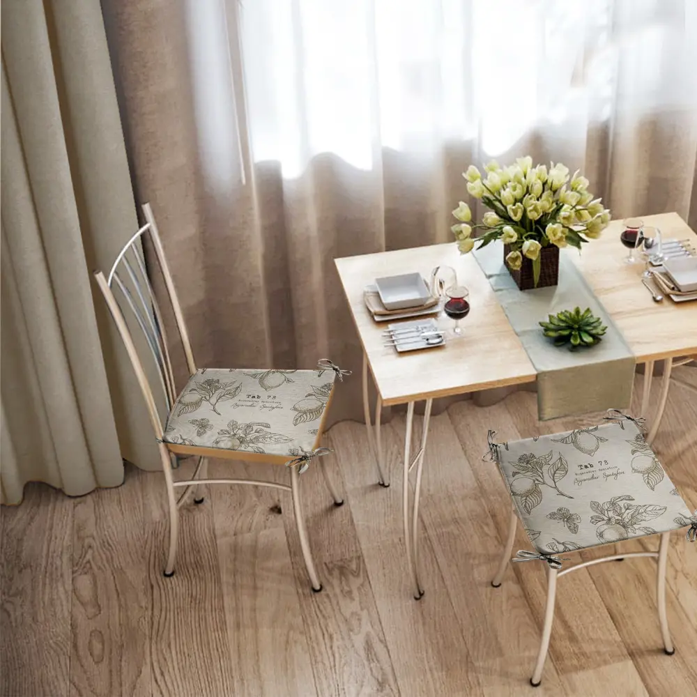 Галета на табурет "Лимоны" 35х35 см LINEN WAY STLM-2110276 - Вид №3