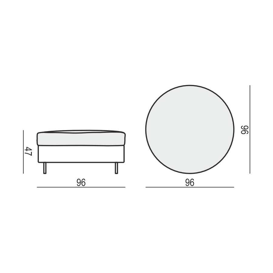 Пуфик Julia, серый Sits S1268 - Вид №2