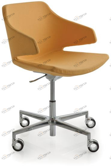 Luxy Регулируемое по высоте кресло из ткани с 4 спицами и колесами Meraviglia sun-id-1365956