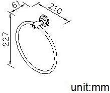 JUSTIME Кольцо для полотенца из металла Classik 6703-60-80cp - Вид №1
