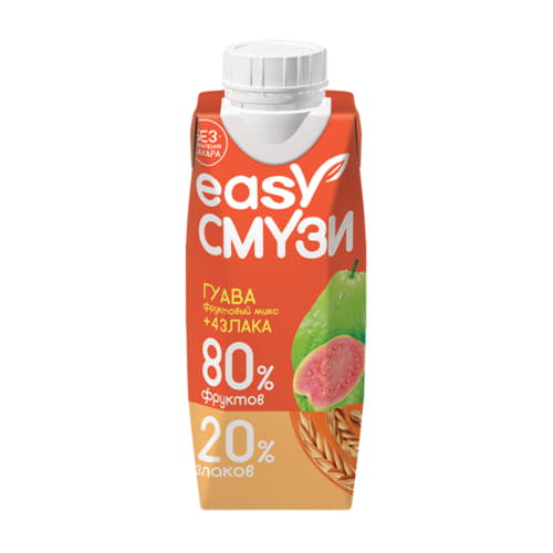 Коктейль из гуавы бананов и винограда со злаками Easy Смузи 250 мл Santreyd 13294 - Вид №1