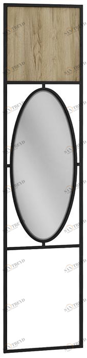 1845 Панель для прихожей с зеркалом Loft Дуб Натур R-HOME 4009302H_Натур