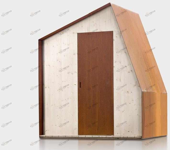 DE CASTELLI Садовый сарай из ели и кортеновской стали sun-id-1497693