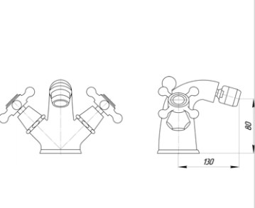 Смеситель MIGLIORE Prestige 27257 для биде, золото sun-id-684862 - Вид №1