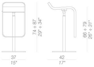 Lapalma Стул высокий поворотный, обитый Lem S83 - Вид №12