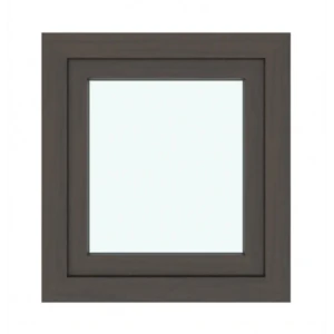 Окно пластиковое ПВХ Рехау одностворчатое 575x600 мм (ВхШ) правое двухкамерный стеклопакет белый/темный дуб