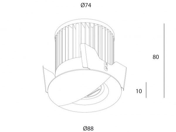 DGA Встраиваемый алюминиевый светодиодный светильник sun-id-1511694 - Вид №3
