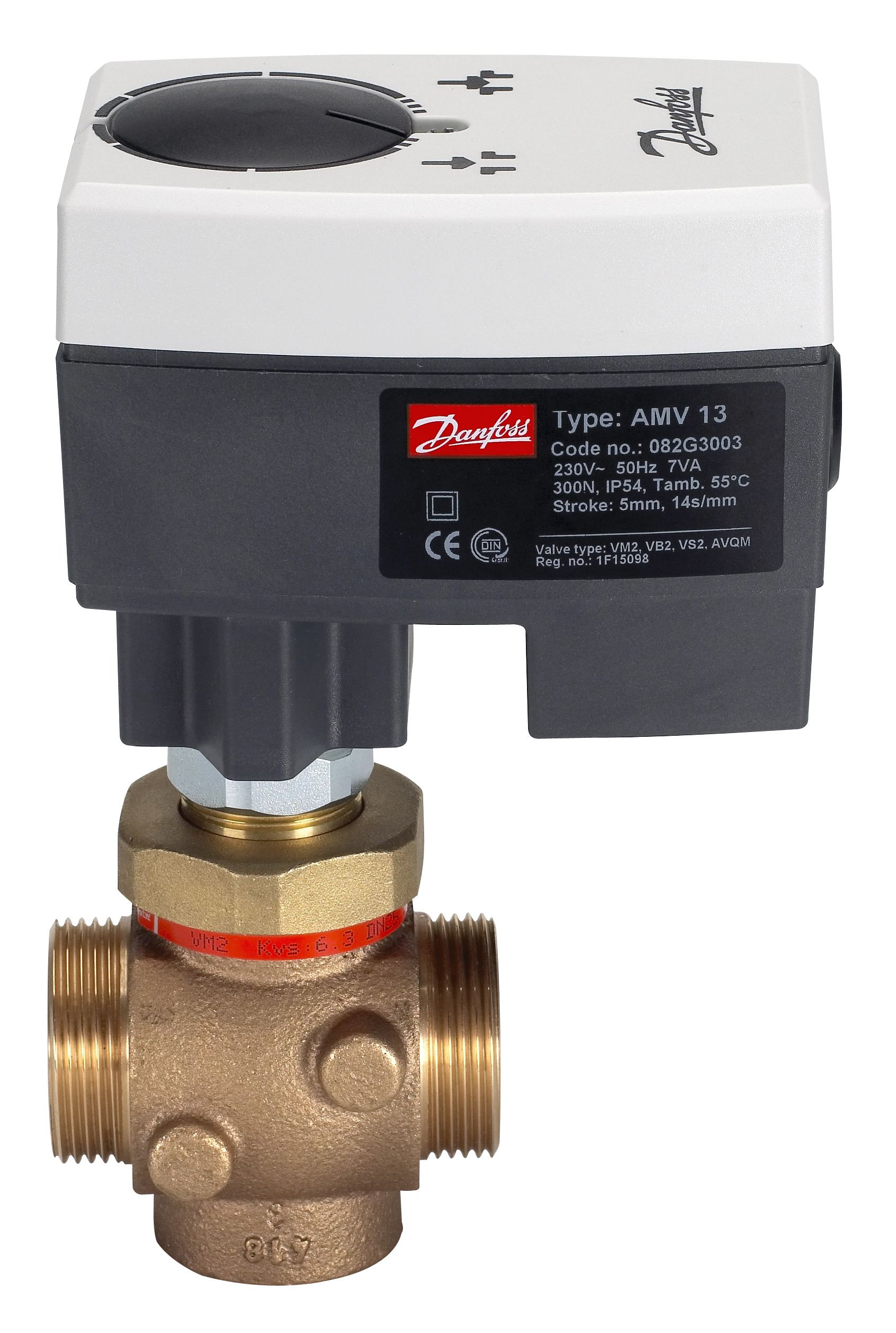 Danfoss Редукторные электроприводы с трехпозиционным управлением Электропривод импульсный AMV33 230B 082G3013  - Вид №22