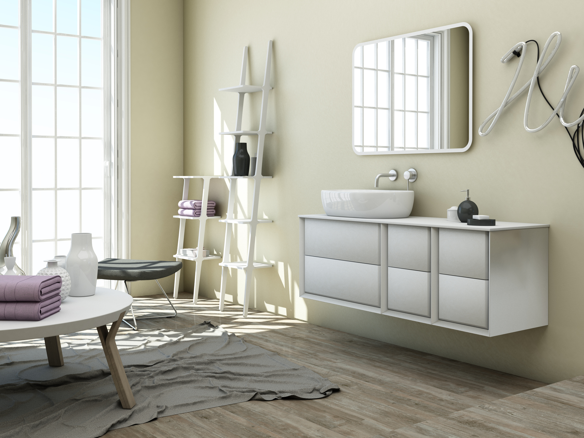 Мебель для ванной CEZARES BELLAGIO 140 Bianco Opaco - Вид №4