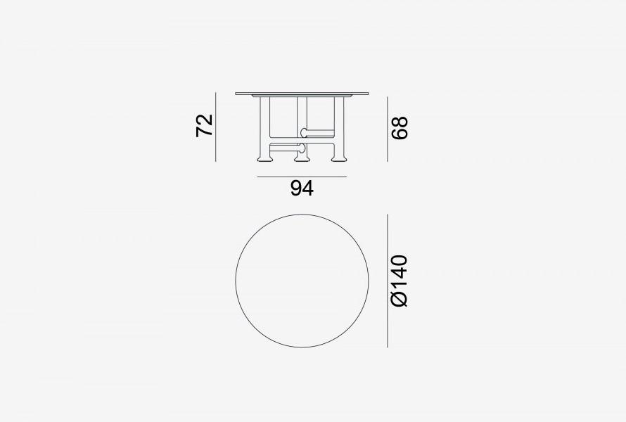 Gervasoni Круглый стол из каррарского мрамора Next / spin sun-id-1439459 - Вид №3