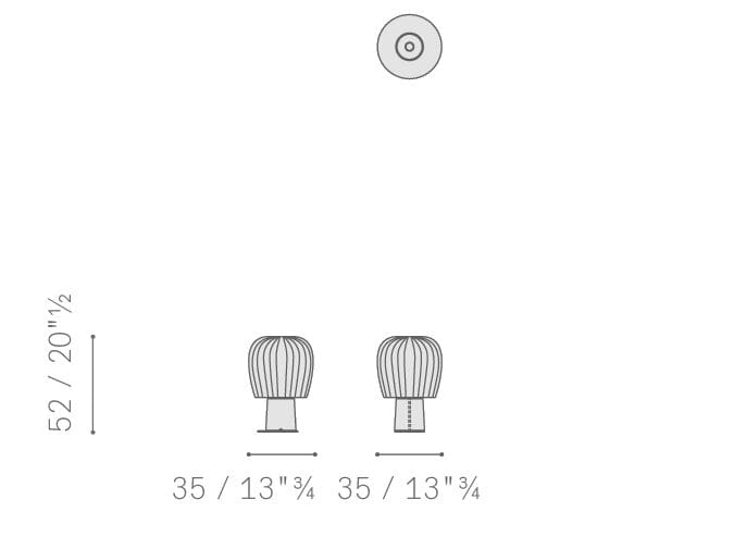 Светодиодная настольная лампа из дутого стекла Poltrona Frau NYMPH ARCH-00054167 - Вид №10