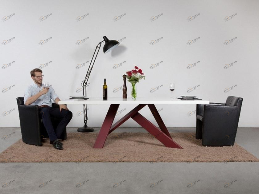 Wissmann raumobjekte Прямоугольный стол из стали и дерева  611 