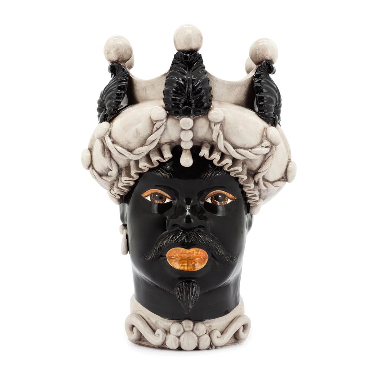 200946-90 ABHIKA ВАЗА MORO MAN BAROQUE BLACK  - Вид №1