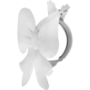 Клипса «Бант», металл, цвет белый