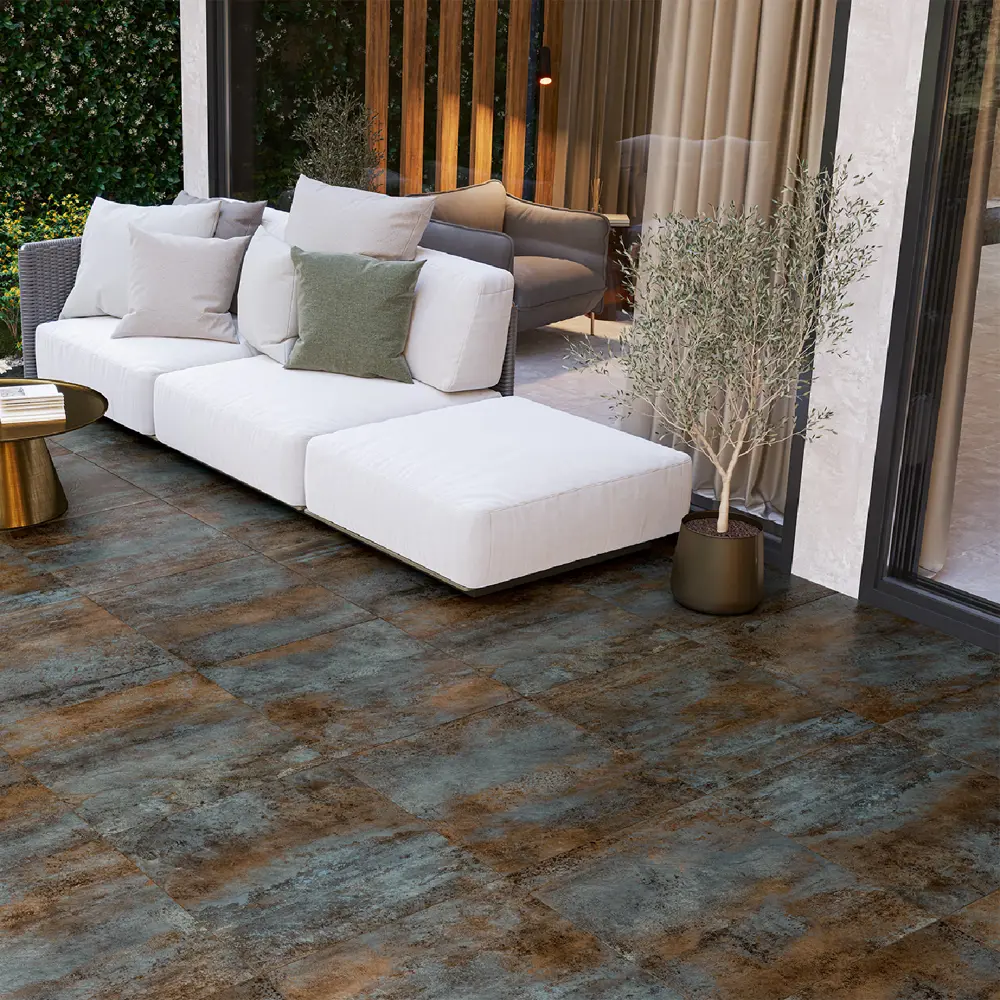 ALMA CERAMICA Oxide: керамогранит 60×60 см в бирюзово-коричневых тонах 86711033 STLM-0070930