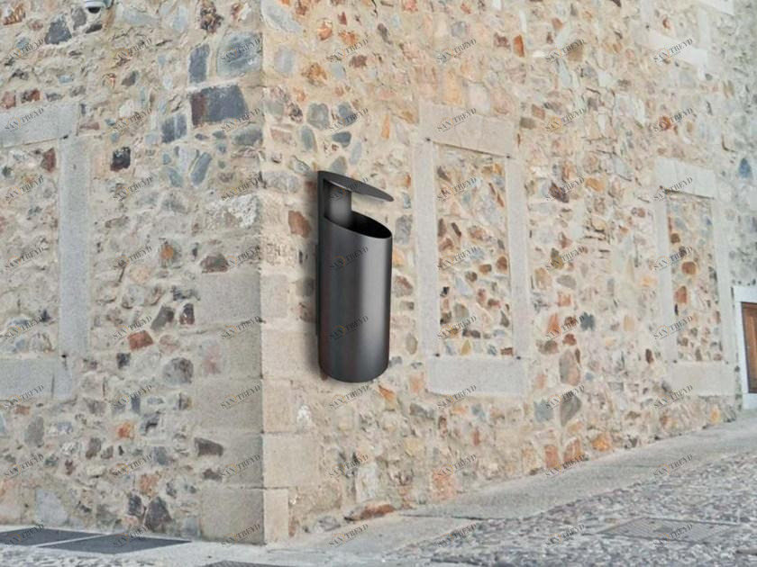 Tubo / ZZ Concept Настенная урна из нержавеющей стали с крышкой для улицы Tubo sun-id-1356908