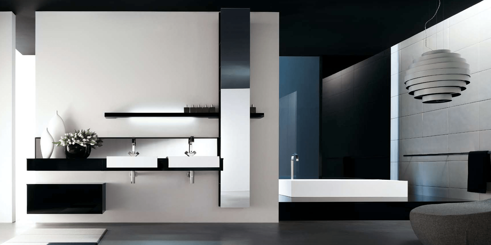 9855 Полувстраиваемая раковина консольная 50 см белая MILLDUE  - Вид №1