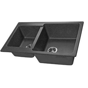 91826394 Мойка для кухни врезная Santrek BOXY SA-B780K 50.6x77.5 см глубина чаши 20 см искусственный камень цвет графит STLM-1474902