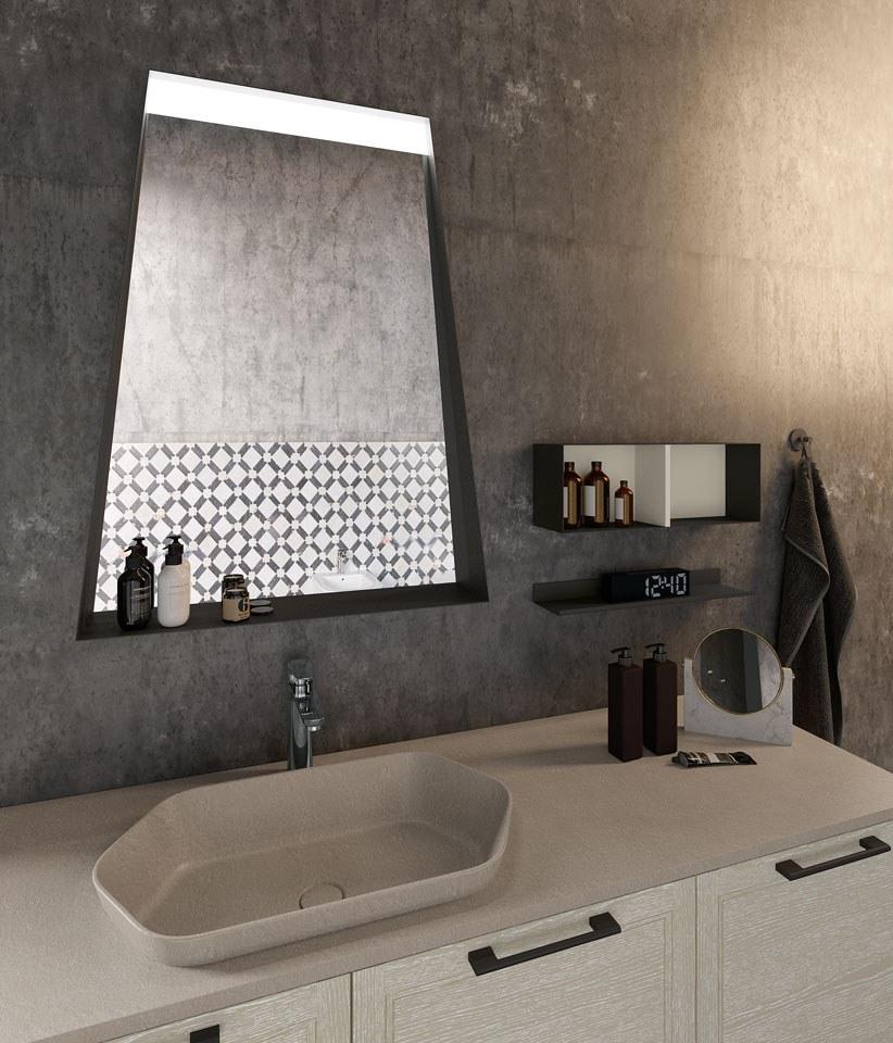 Archeda Подвесная тумба под умывальник из дерева с зеркалом Seta sun-id-1385620 - Вид №2