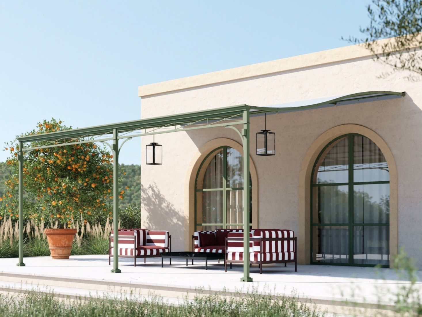 Пергола из стали и ПВХ UNOSIDER ARCH-00076934