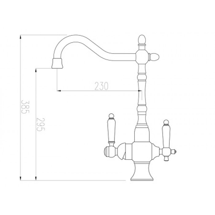 Zorg ZR 336 YF-22 Br Смеситель для кухни Zorg 305х230  - Вид №2