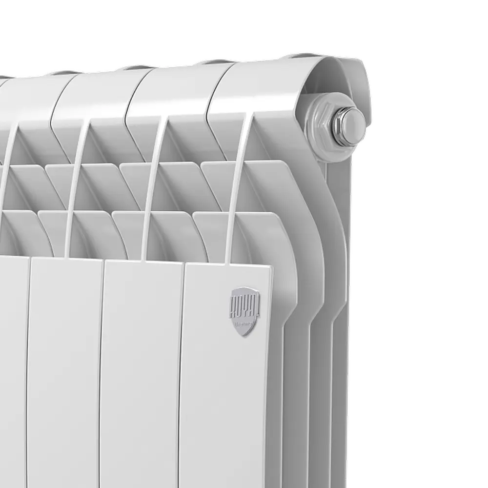 Радиатор секционный Royal Thermo Biliner RTBBTVR50012 500/87 12 секций нижнее правое подключение биметалл белый 82758189 STLM-2193145 - Вид №3