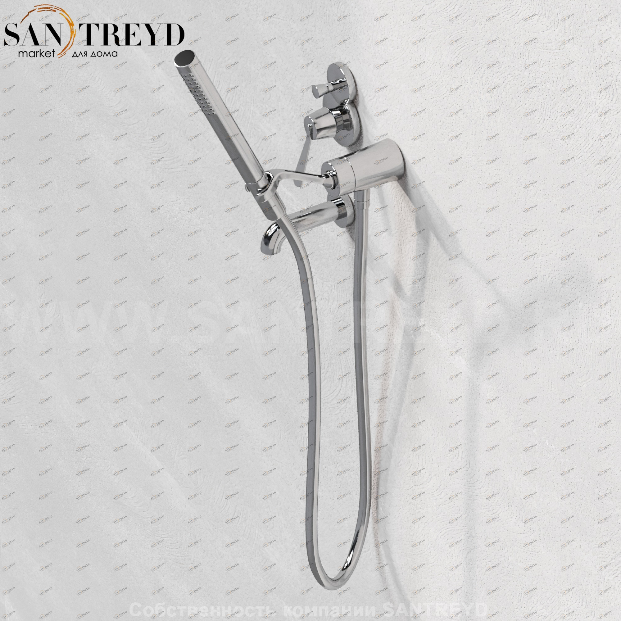 Душевая система FEZ для ванны хромированная Agape ARUB050000LS