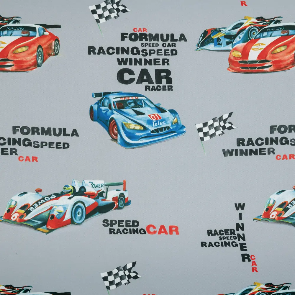 Штора на ленте «Гонки» 145х260 см цвет серый SEASONS STLM-2069921 - Вид №1